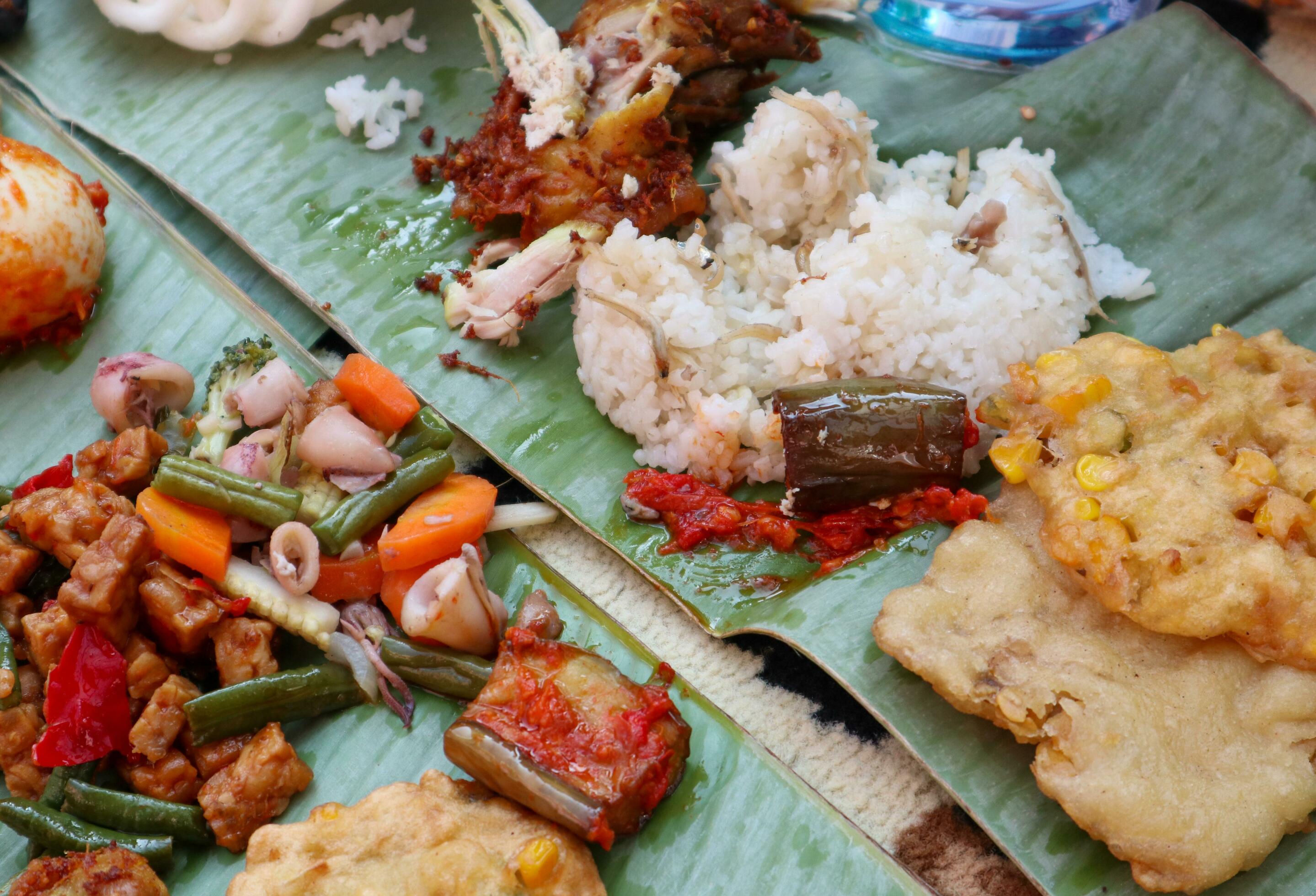 Traditional Indonesian culinary food. Cat Rice or Nasi Kucing Indonesian Food that is simple and delicious. Indonesian Street Food. Stock Free