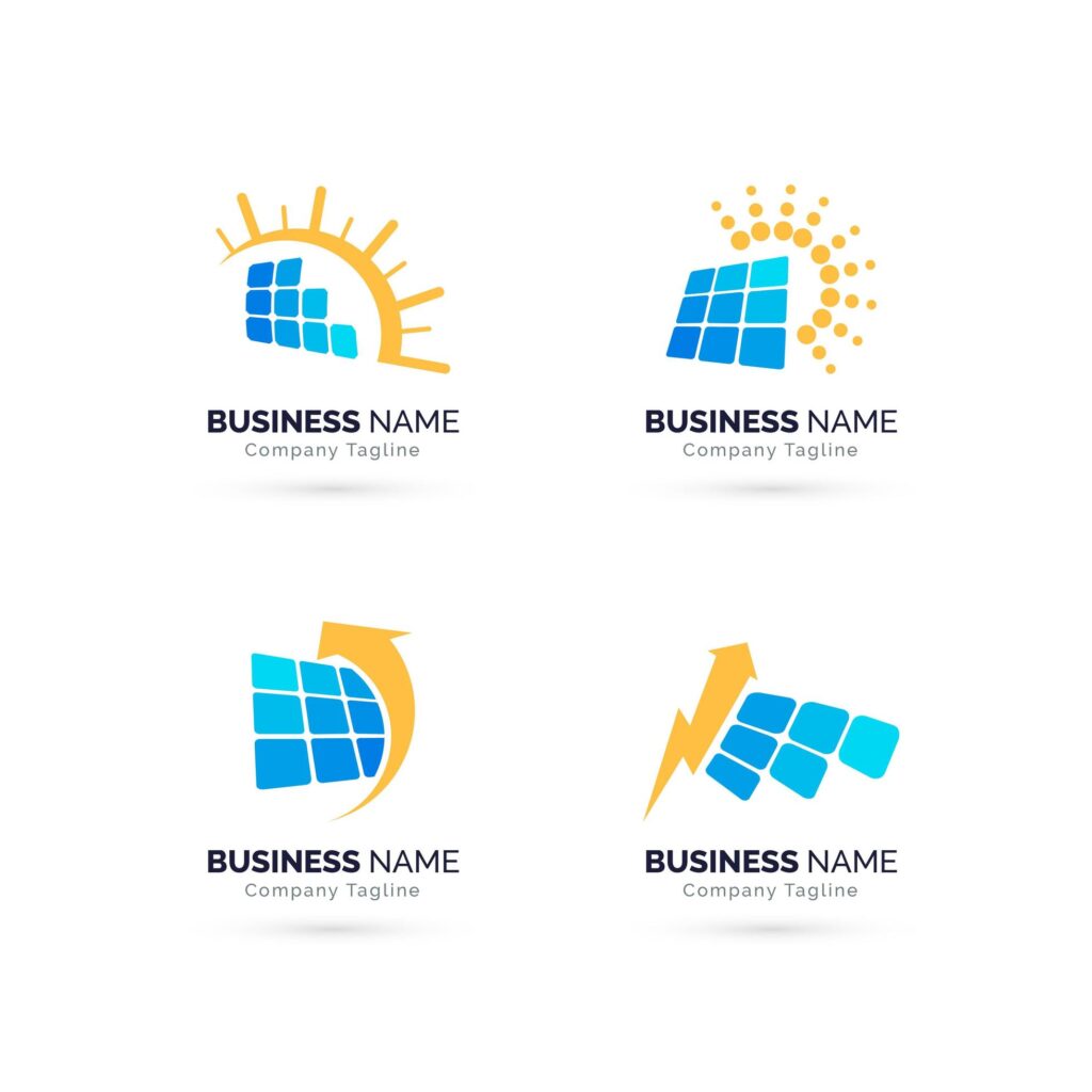 Solar Logo Set Stock Free