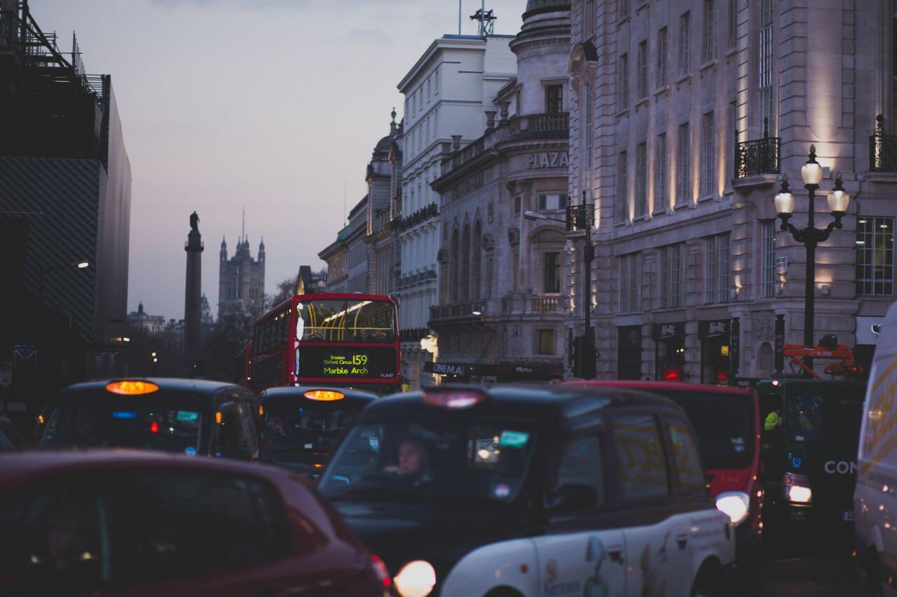 City Traffic Evening Stock Free