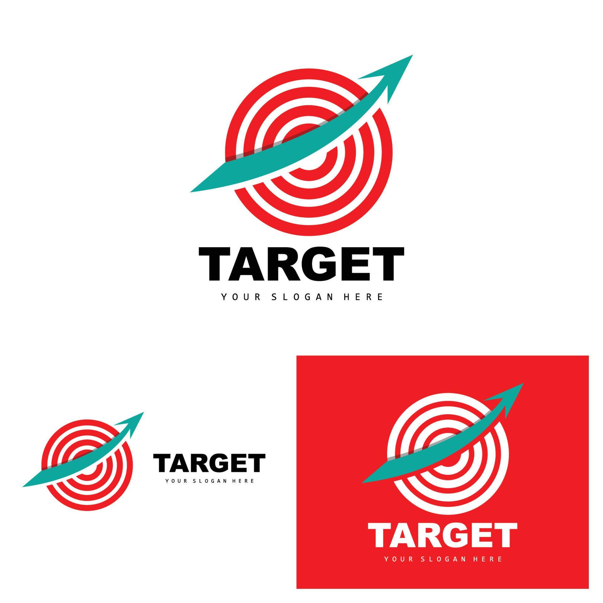 Target Logo, Arrow Shooting Design, Arrow Aim Target Icon Vector Stock Free