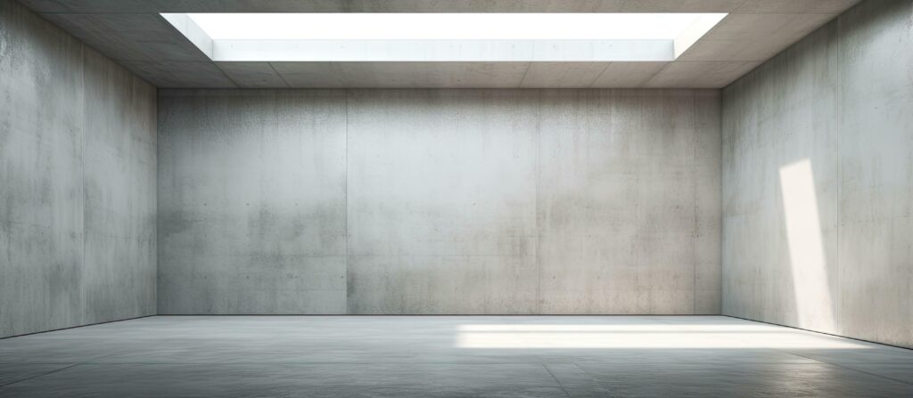 an architectural background featuring an abstract interior design in a concrete room Stock Free