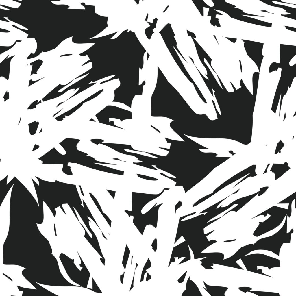 Vector seamless texture background pattern. Hand drawn, black, white colors. Free Vector