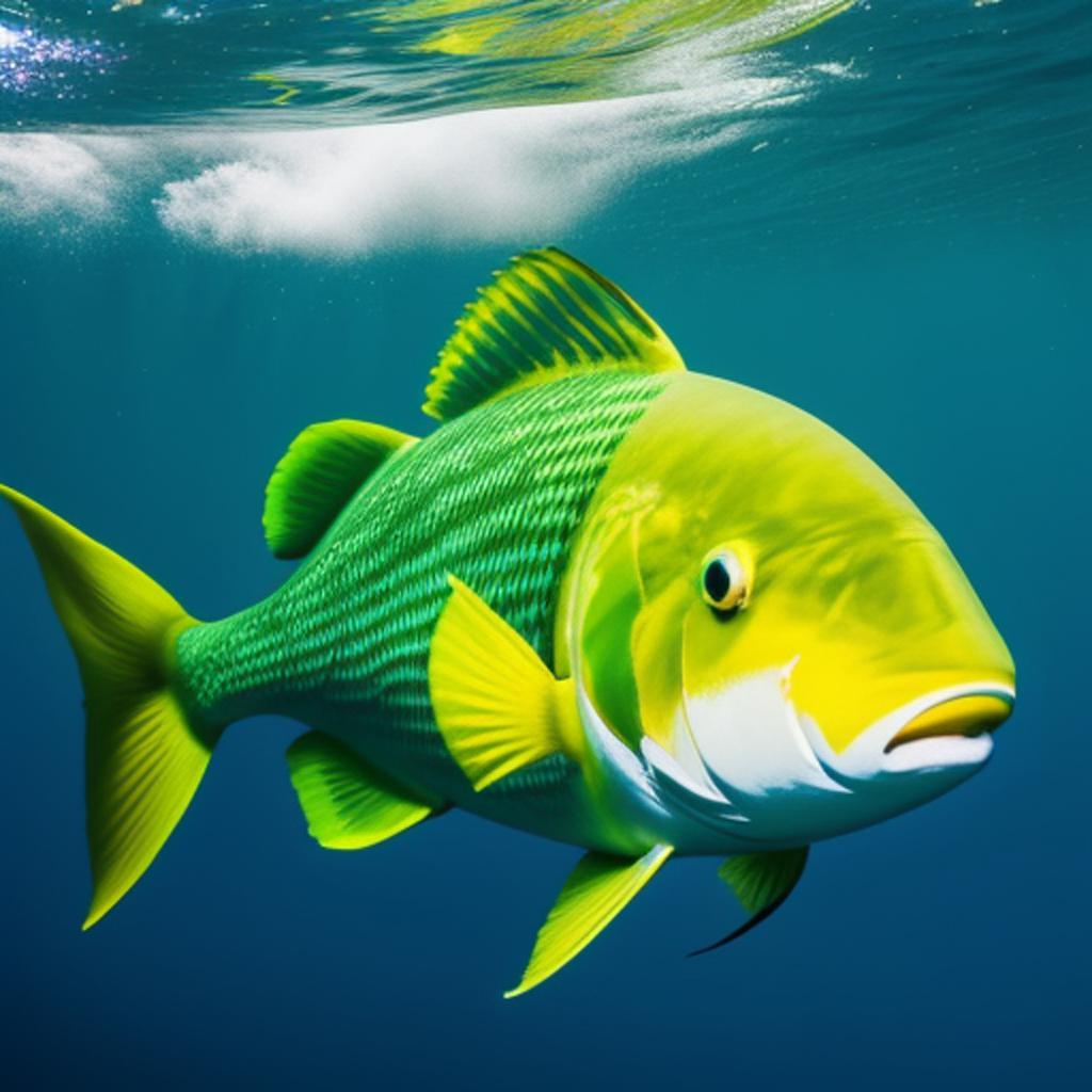 A big green fish by @ai_generated