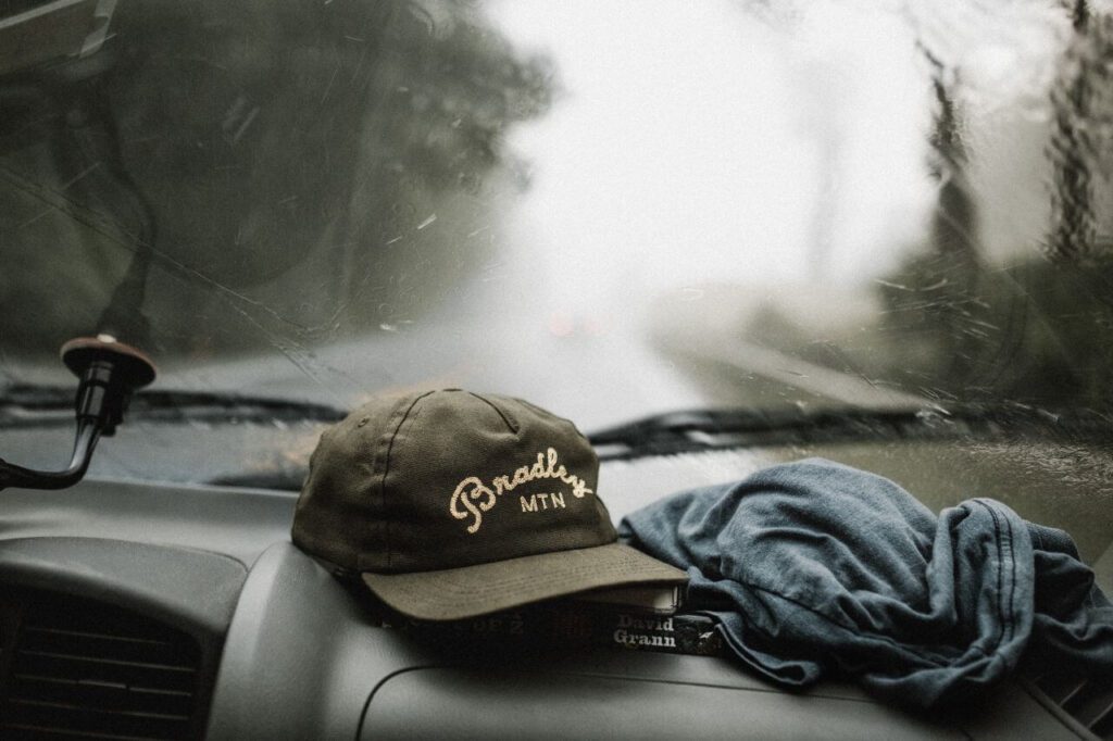 Rain Car Baseball Cap Stock Free