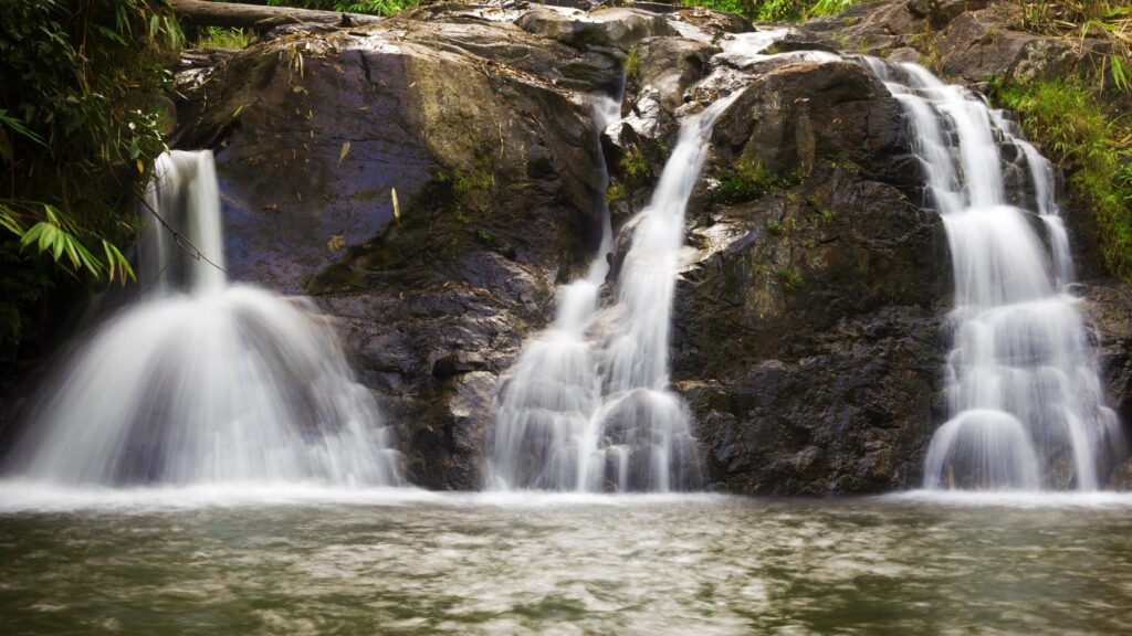 Natural waterfall Dawna, Karen State, Myanmar Stock Free