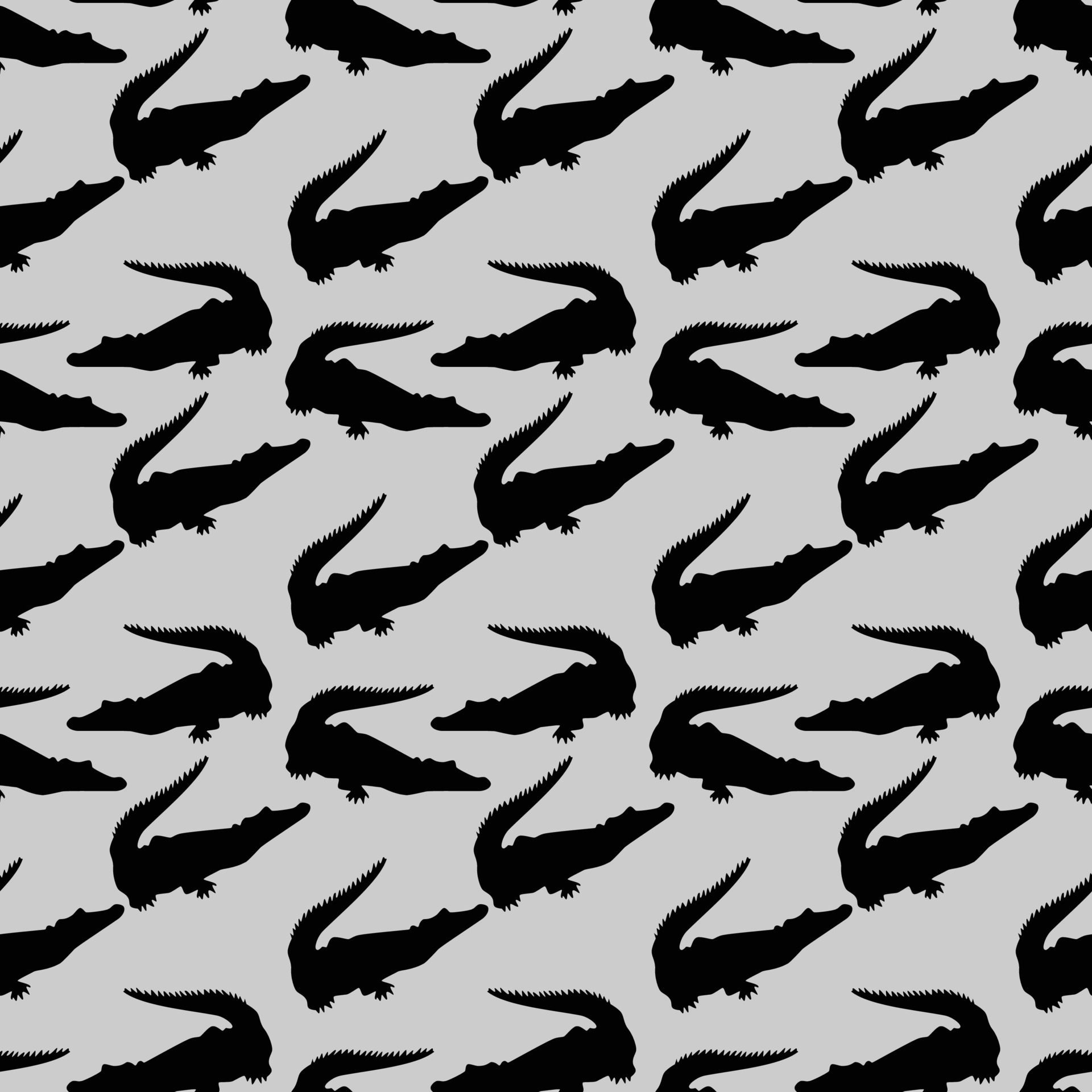 crocodile silhouette Seamless-Pattern-Design Free Vector