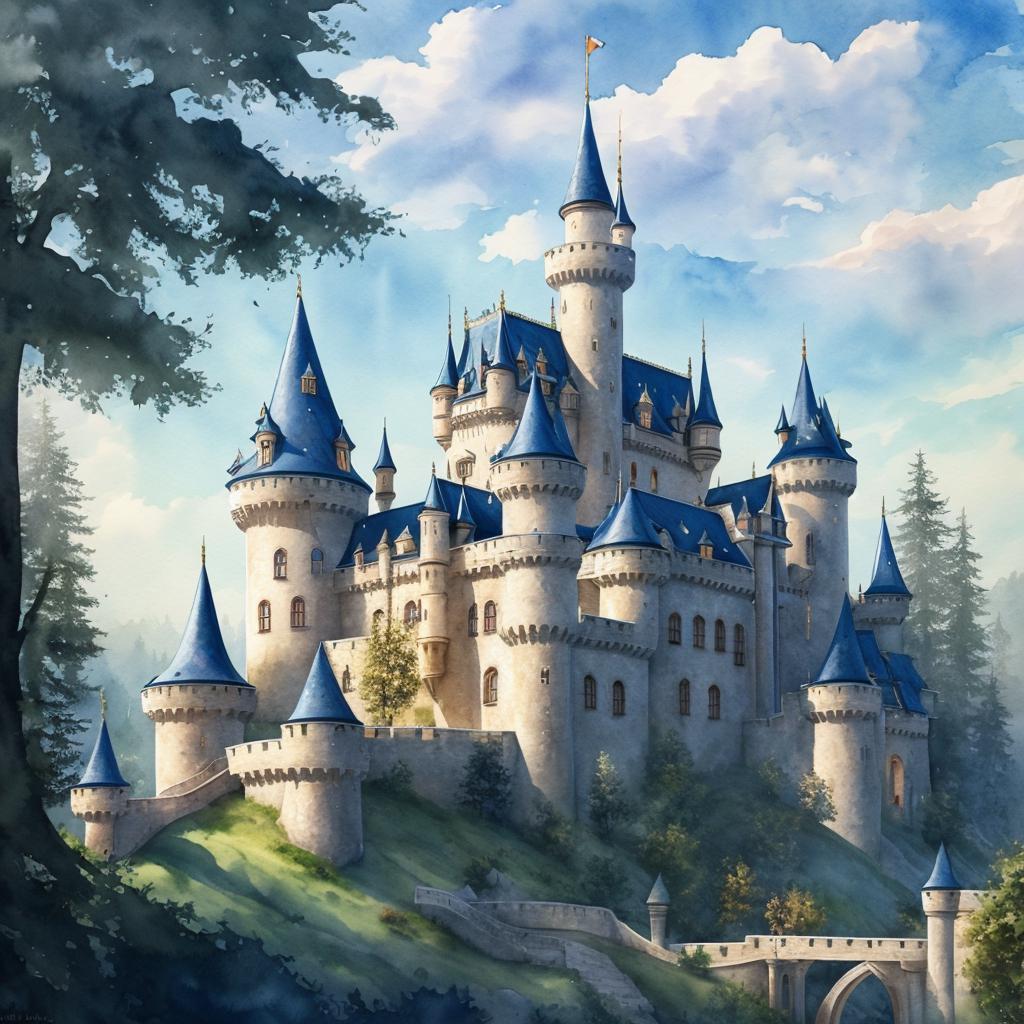 Beautiful magical fairytale castle by @ai_generated