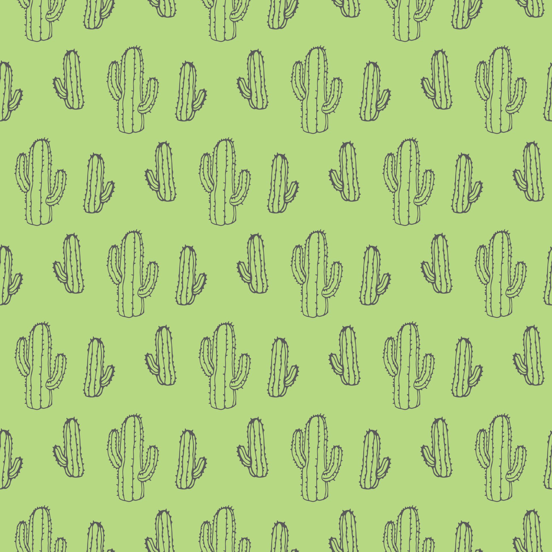 
									Cactus Seamless Pattern Design Free Vector