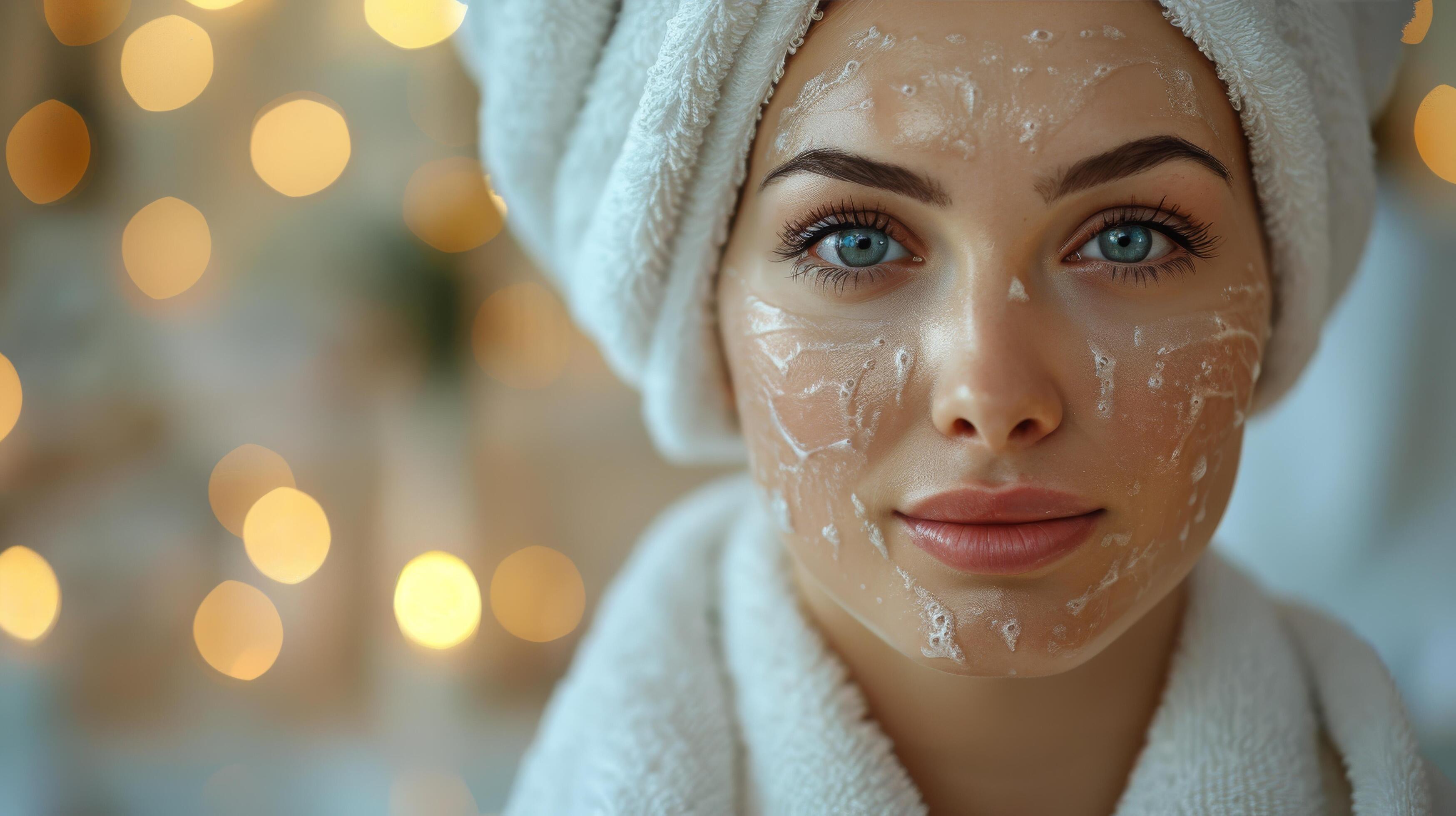 Woman With Towel Wrapped Around Head Stock Free