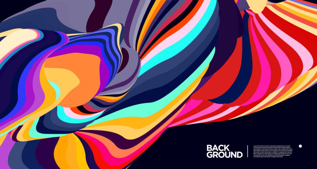 Vector colorful abstract fluid background for banner template Free Vector