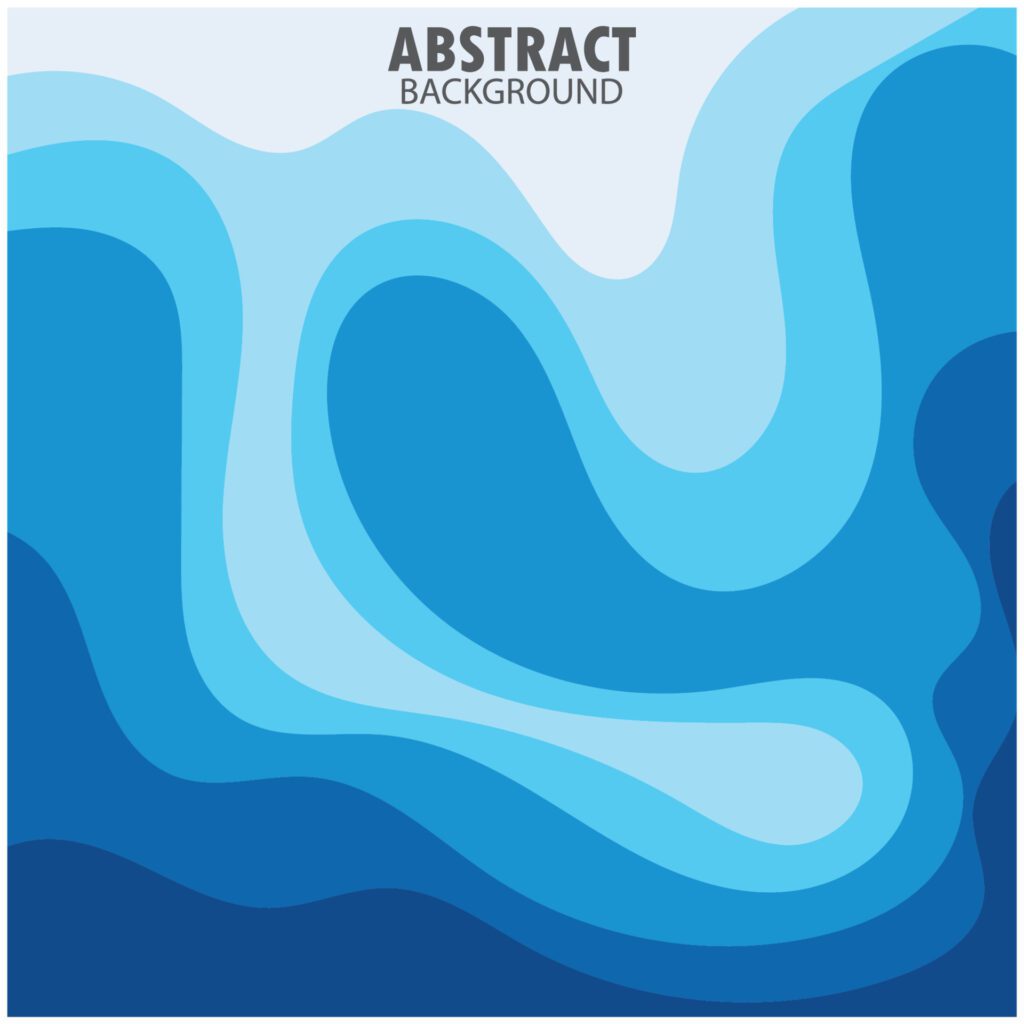 ABSTRACT WAVE BACKGROUND DESIGN WITH BLUE COMBINATION VECTOR Free Vector