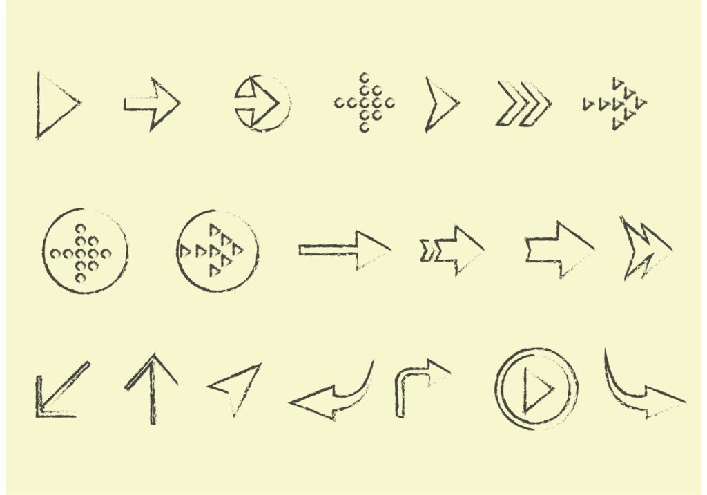 Sketchy Arrow Vector Set Stock Free and Free SVG