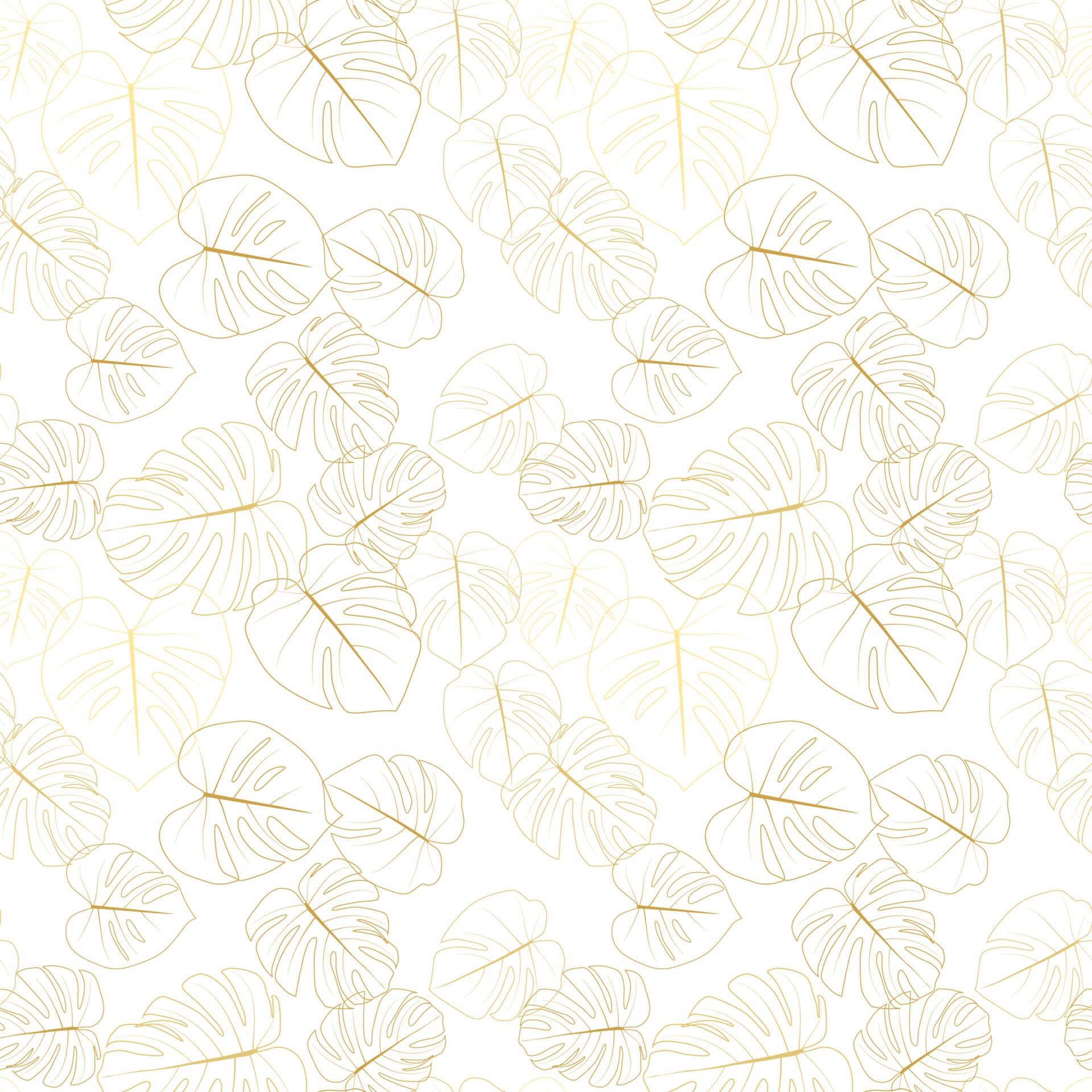 Monstera leaves seamless pattern natural tropical background. Free Vector