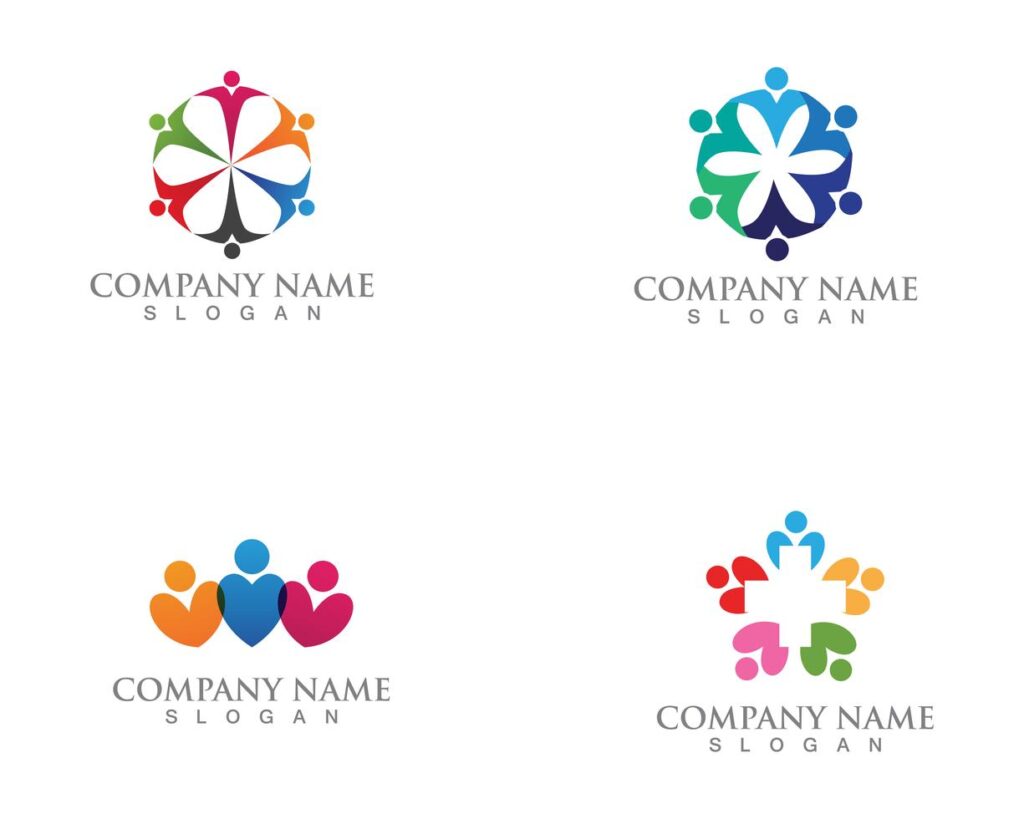 people care logo and symbols template app Stock Free