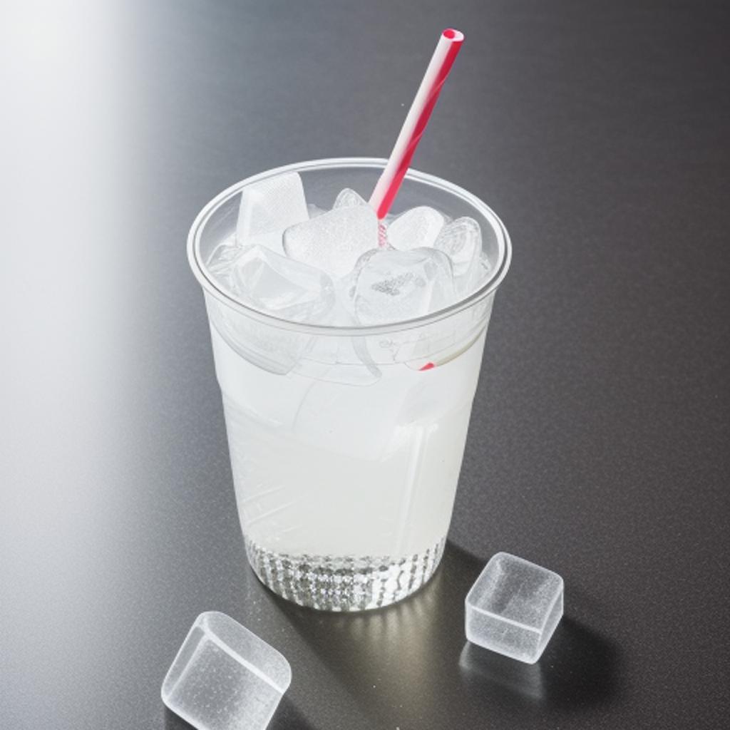 Vaso de plastico transparente by @ai_generated