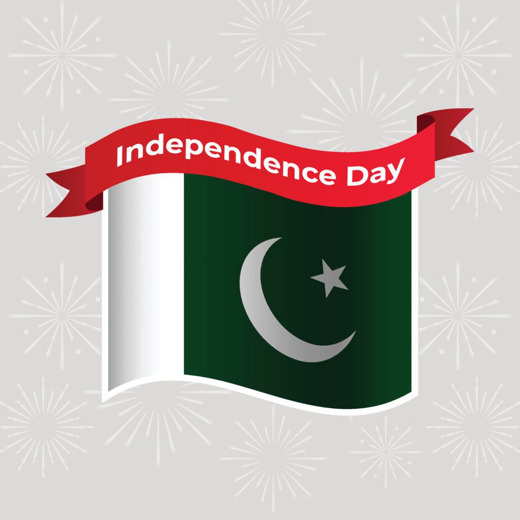 Pakistan Wavy Flag Independence Day Banner Background Free Vector