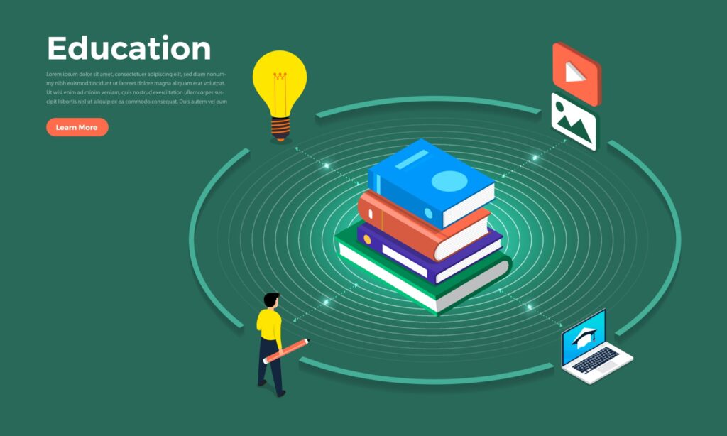 Education concept illustrations Free Vector