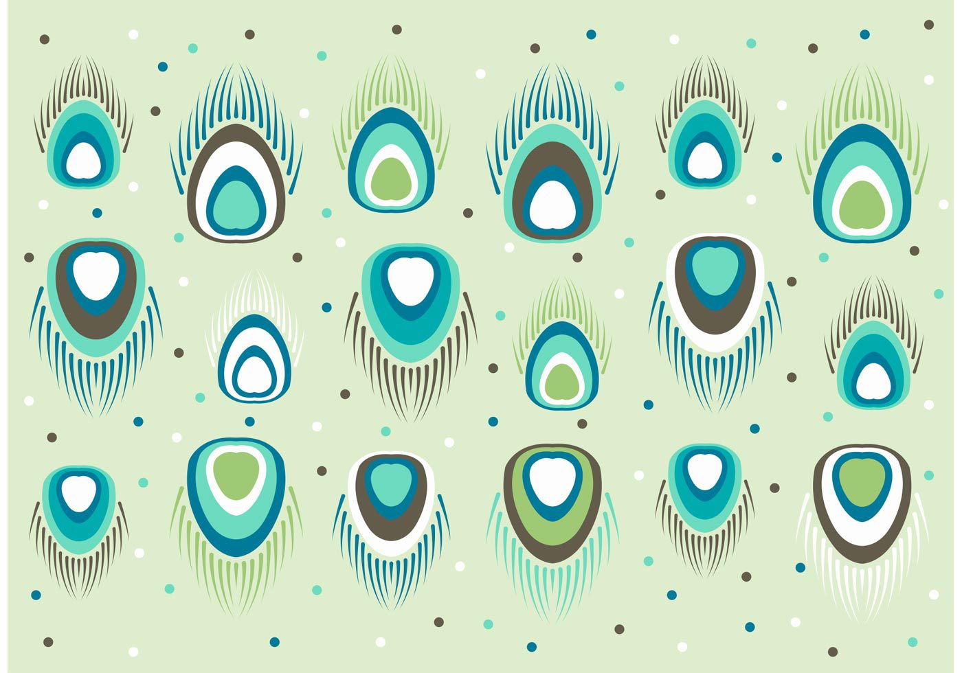 Peacock Pattern Vector Free Vector and Free SVG