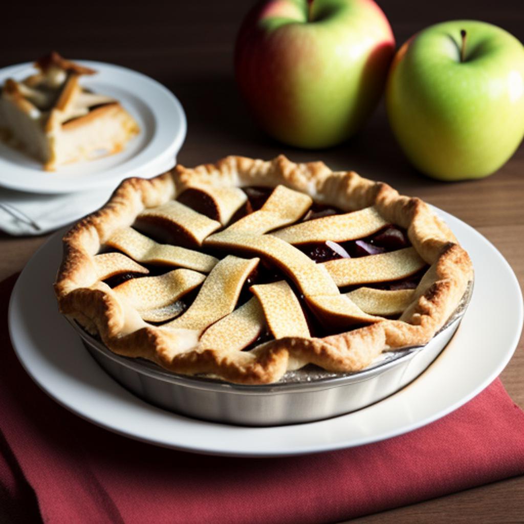 Apple pie with apples by @ai_generated