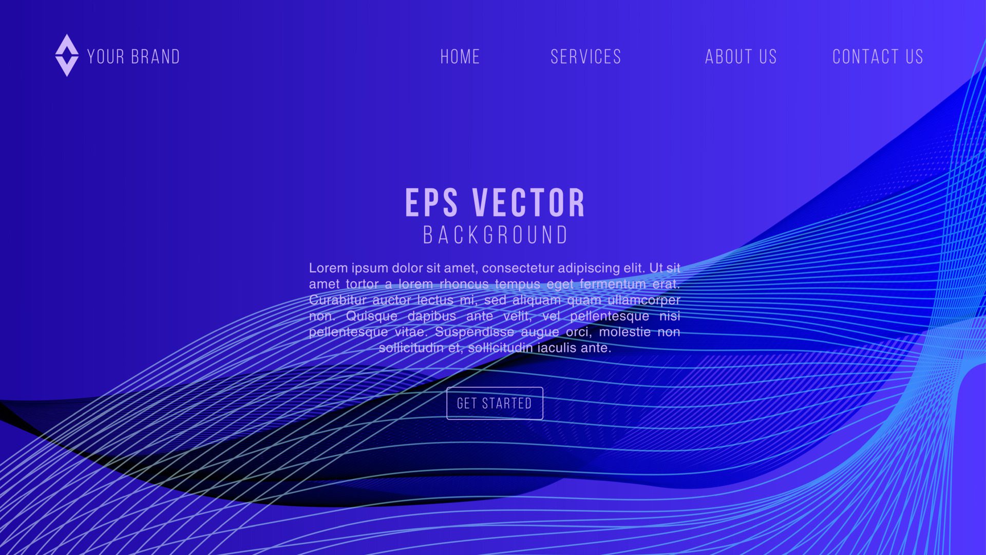 Background abstract blue Vector Illustration website page EPS10 Free Vector