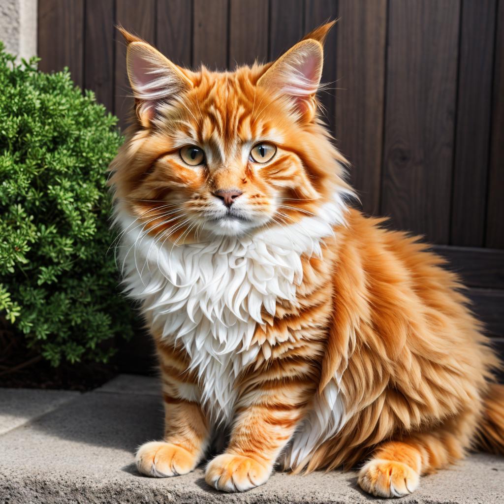 Orange main coon by by @ai_generated