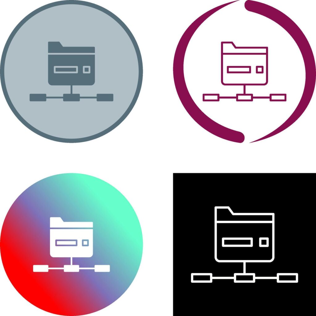 Network Folder Icon Design Stock Free