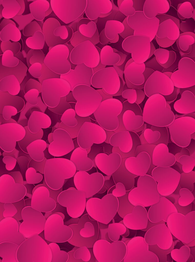 Happy Valentines Day Heart Card Background. Vector Illustration Free Vector