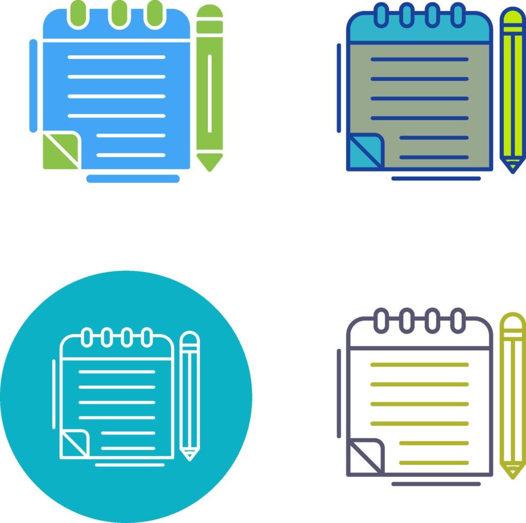 Notepad Icon Design Stock Free