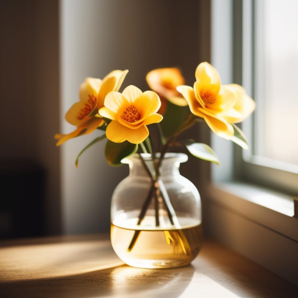 Indoor floral bokeh, soft by @ai_generated