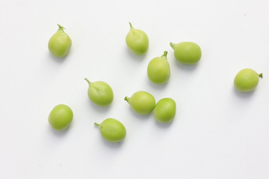 Pea on white background Stock Free