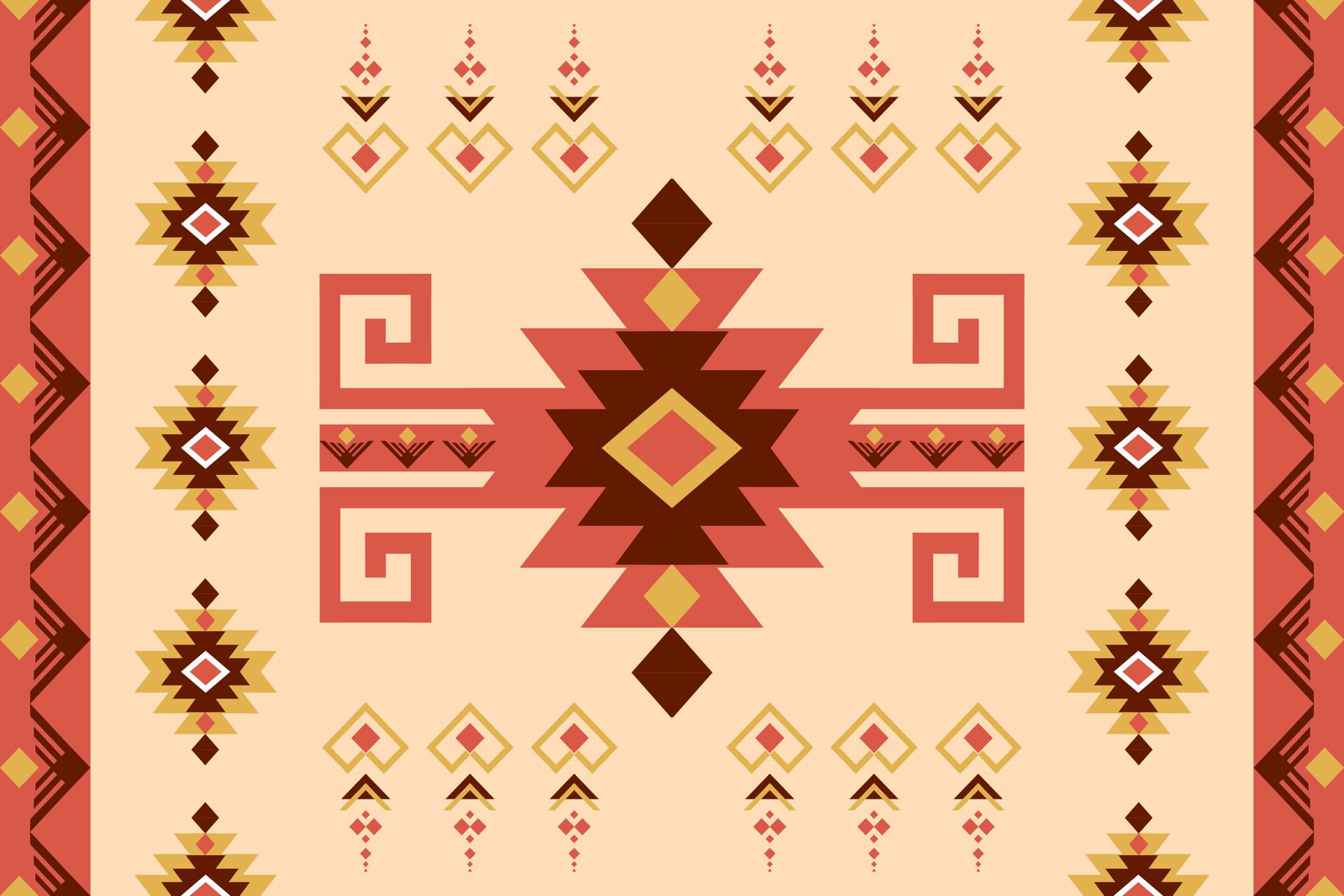 Navajo. Navajo design pattern Can be used in fabric design for clothing, textile, wrapping, background, wallpaper, carpet, embroidery, Aztec style Free Vector