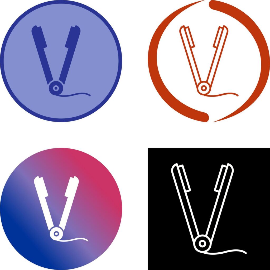 Straightener Icon Design Stock Free