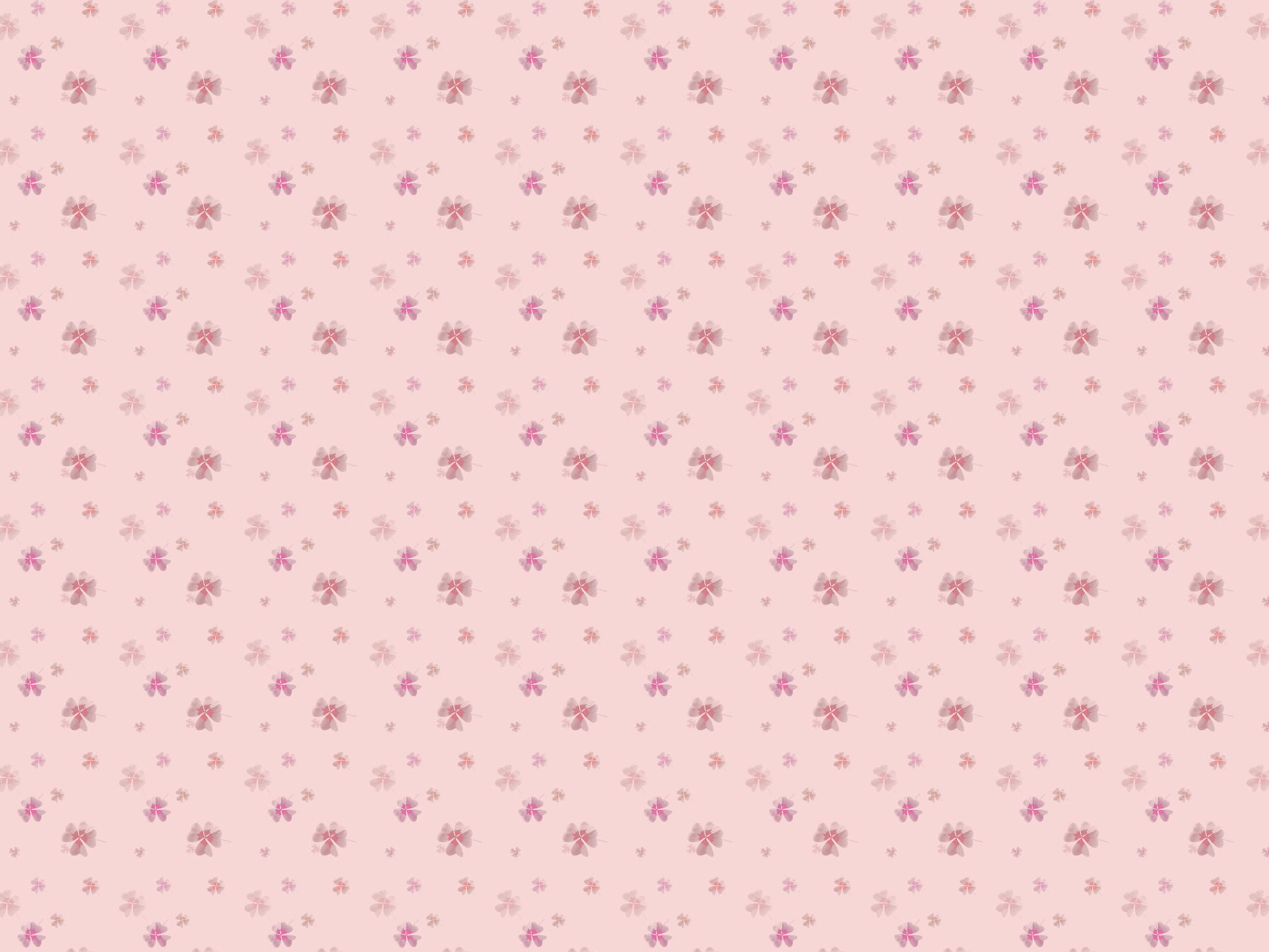 plain cute pattern with small flowers pastel pink background Free Vector