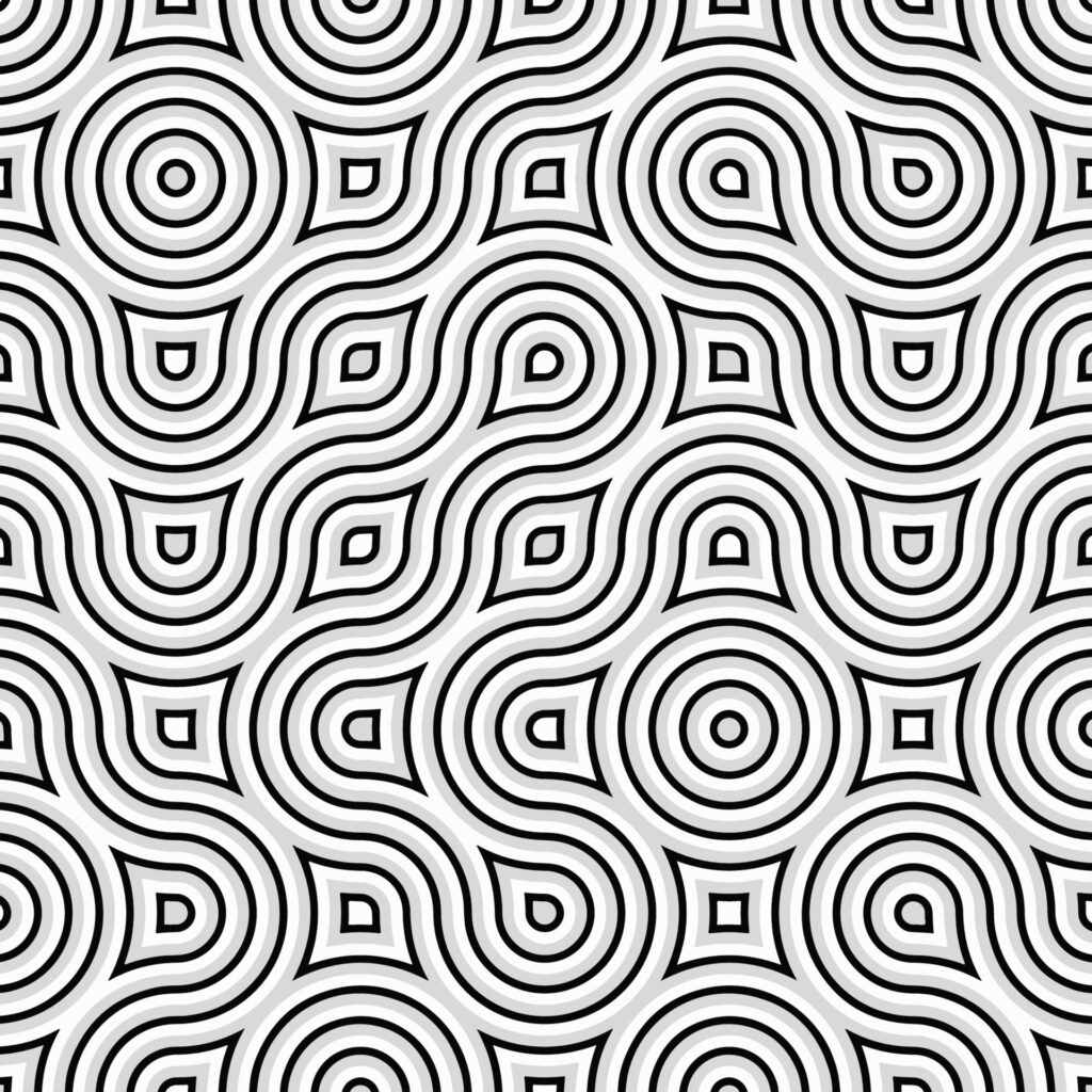 monochrome background with retro pattern design Free Vector