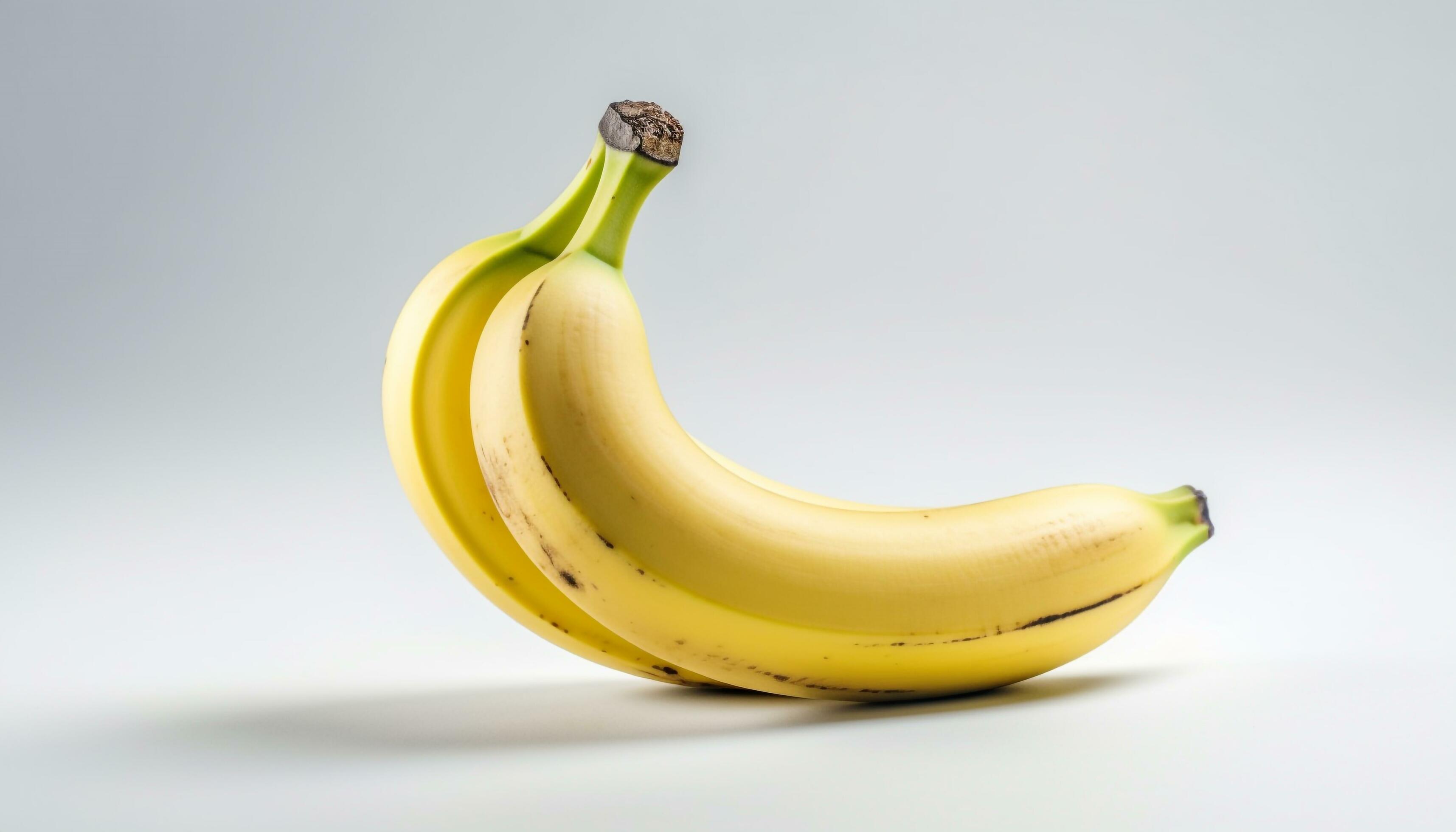 Juicy yellow banana, a healthy snack for a fresh lifestyle generated by AI Stock Free