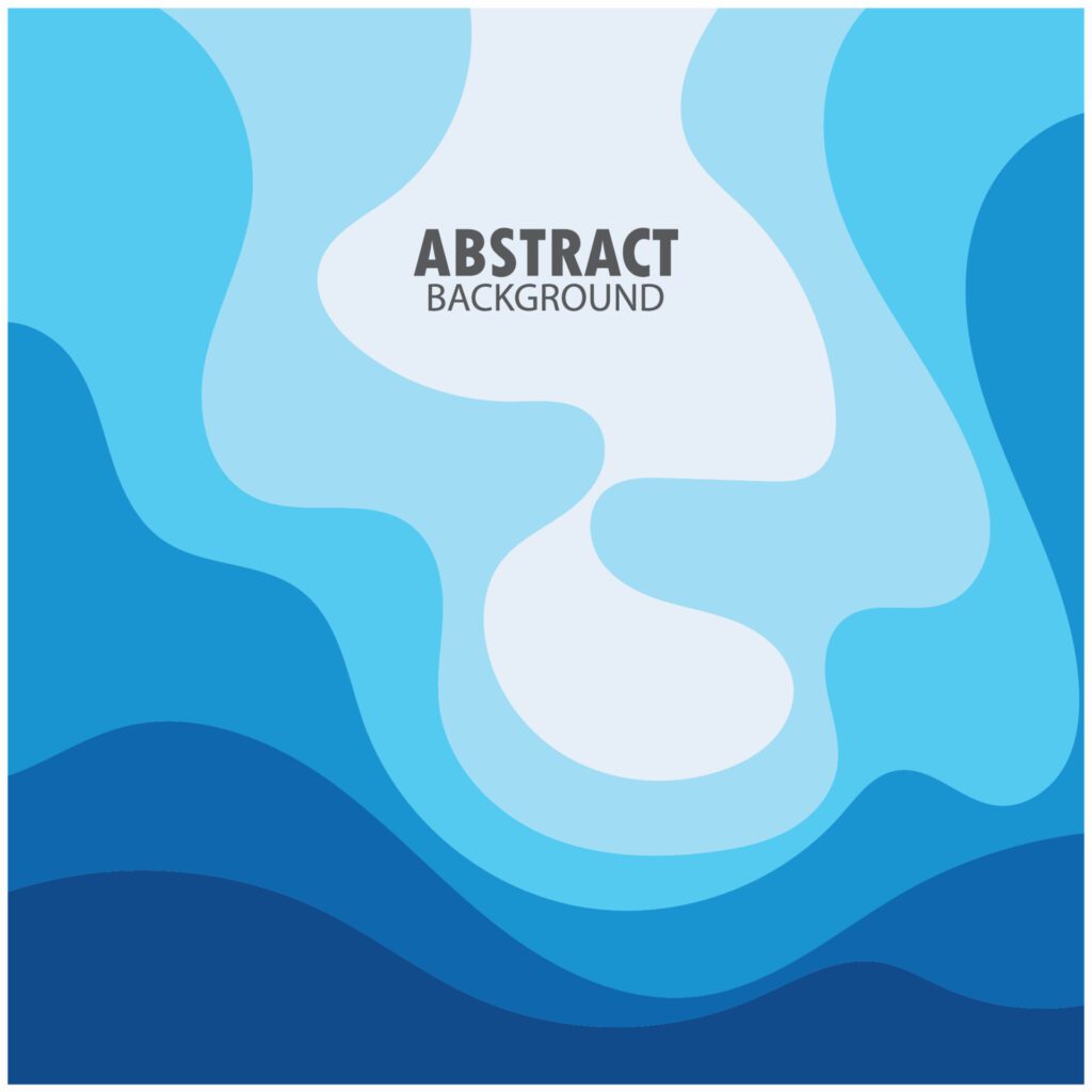 ABSTRACT WAVE BACKGROUND DESIGN WITH BLUE COMBINATION VECTOR Free Vector