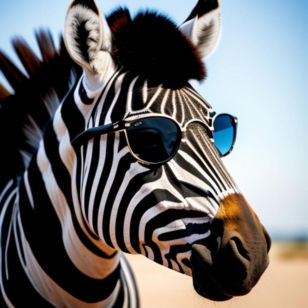 A zebra with black by @ai_generated