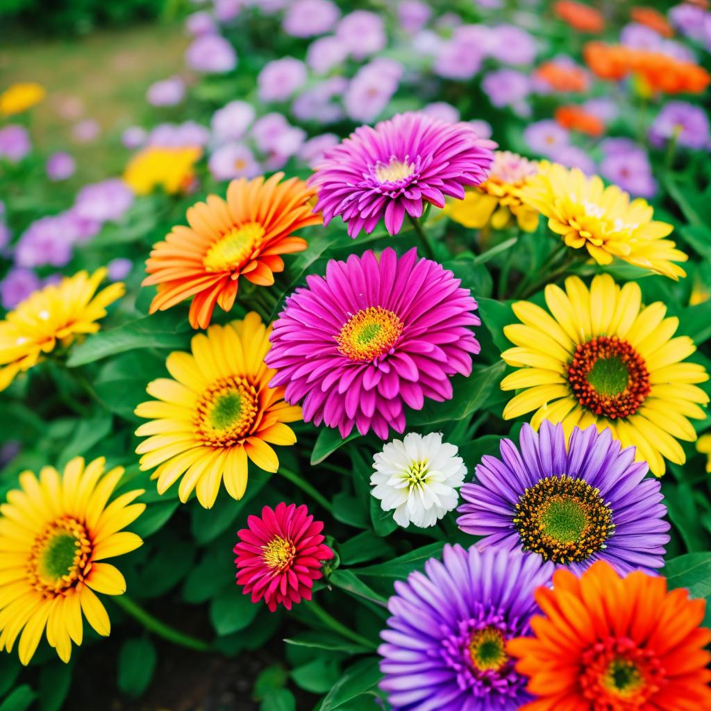 Macroshot of colorful flower by @ai_generated