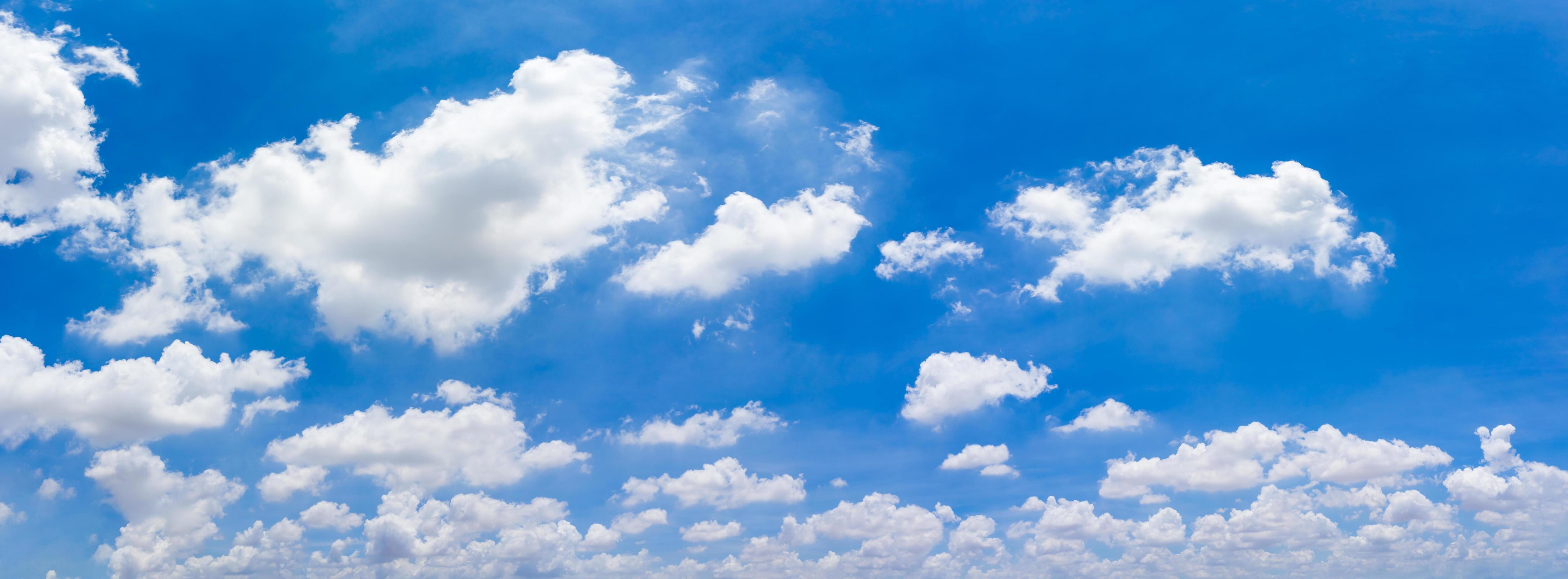 Panorama blue sky and clouds with daylight natural background. Stock Free