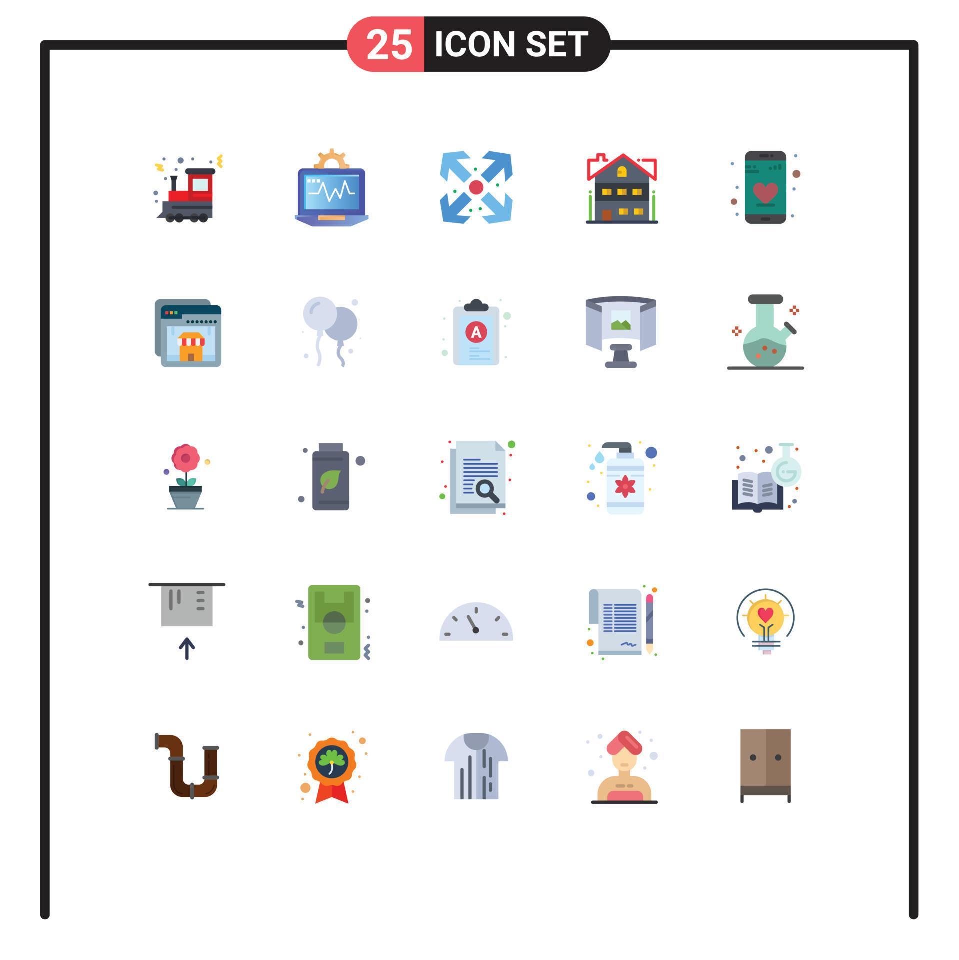 Universal Icon Symbols Group of 25 Modern Flat Colors of phone app arrows home apartment Editable Vector Design Elements Stock Free and Free SVG