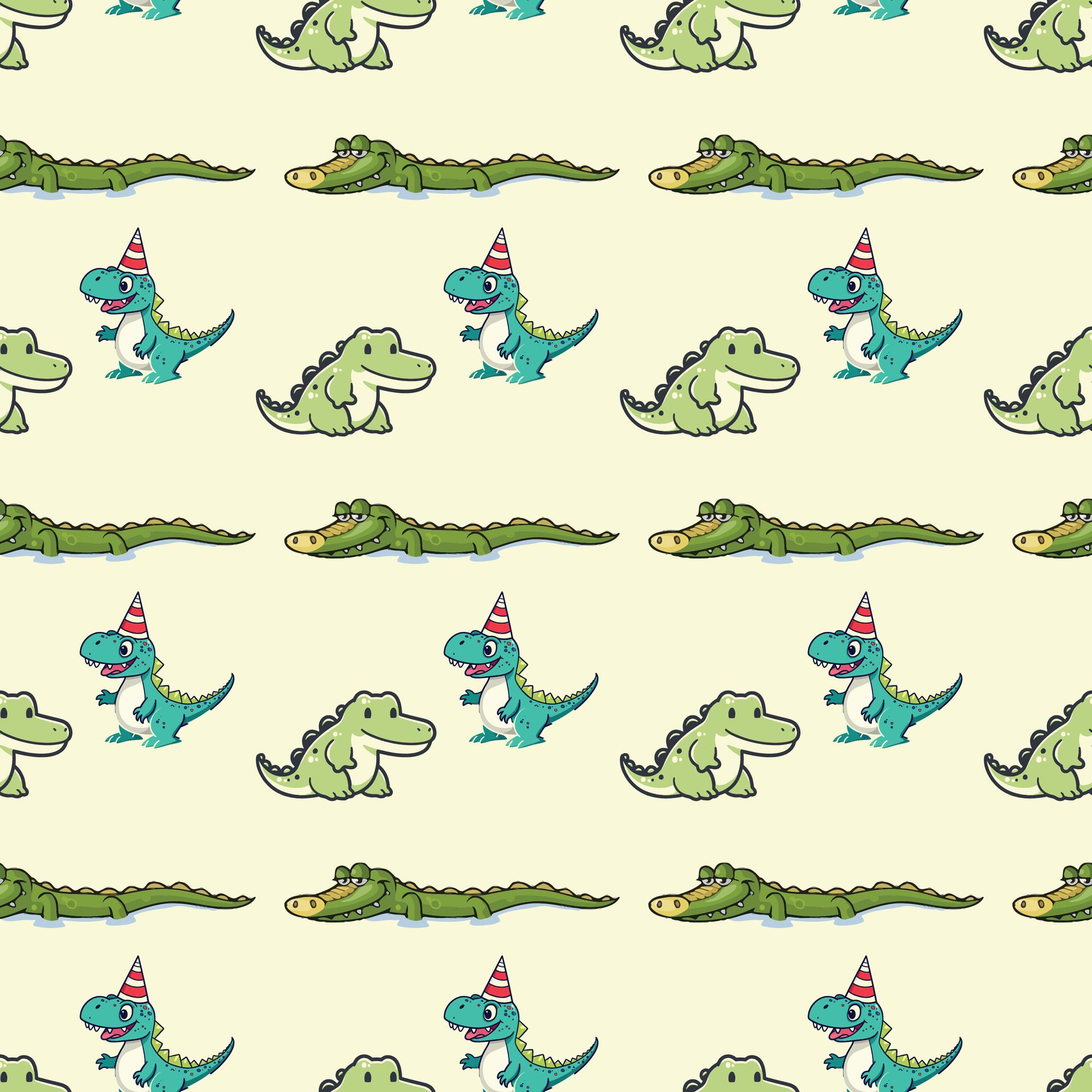 Animal Potpourri Seamless Pattern Design Free Vector