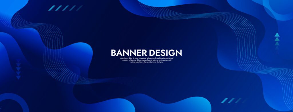 Abstract Blue Fluid Wave Banner Template Free Vector