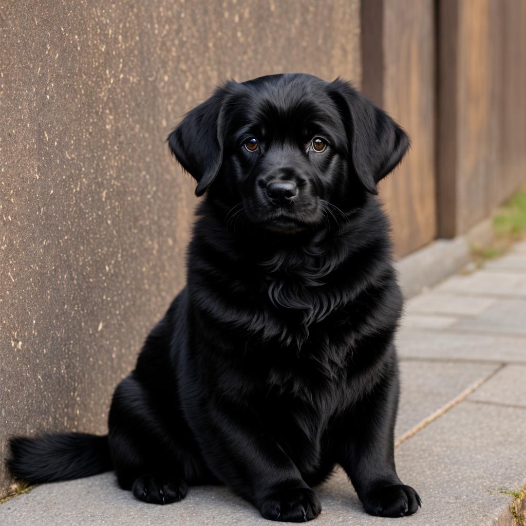 Black golden dodlle by by @ai_generated