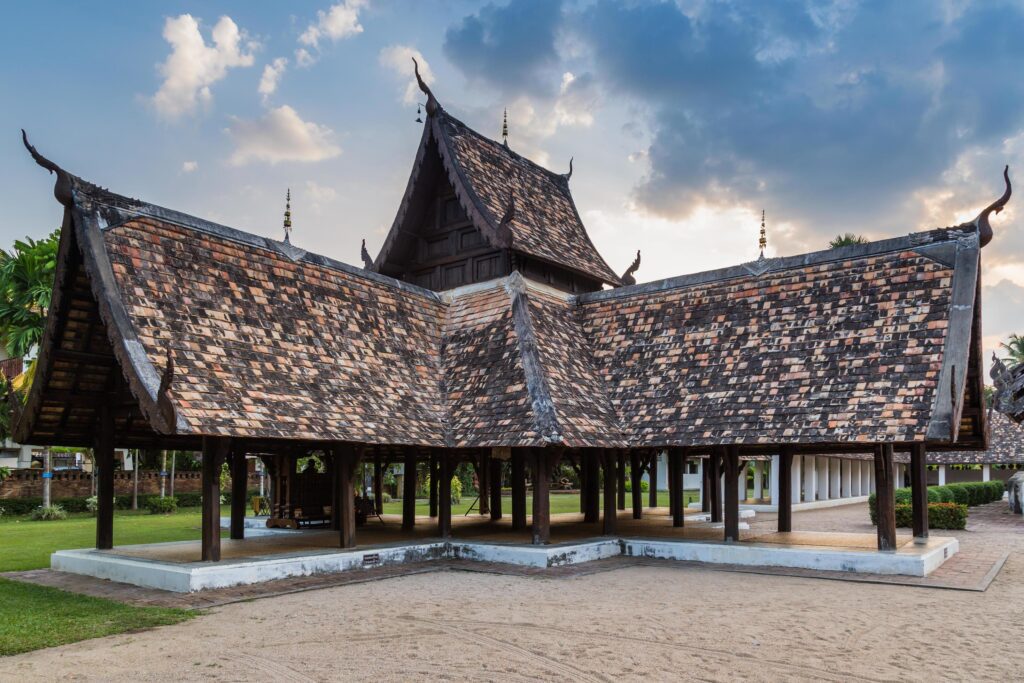 Wat Ton Kain, Old wooden temple in Chiang Mai Thailand. Stock Free