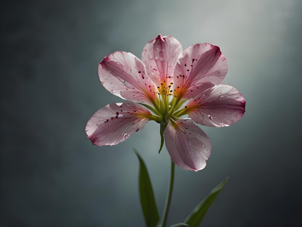 Lily flowers with beautiful blur background Stock Free