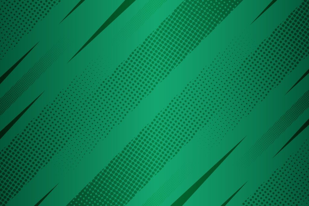 Green abstract comic style with halftone background Free Vector