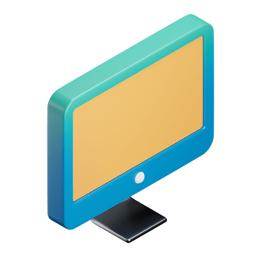 Computer, monitor, screen 3D illustration