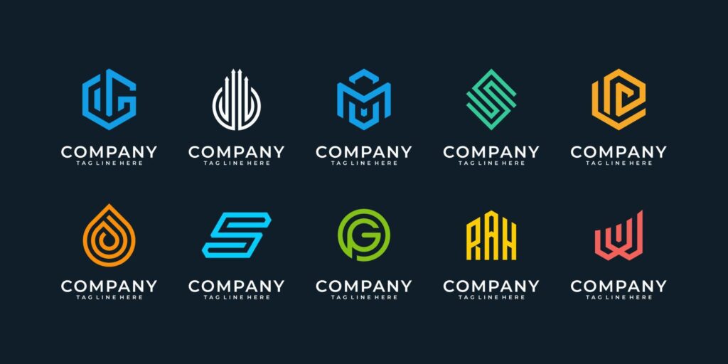 Set of company logo design ideas vector Stock Free