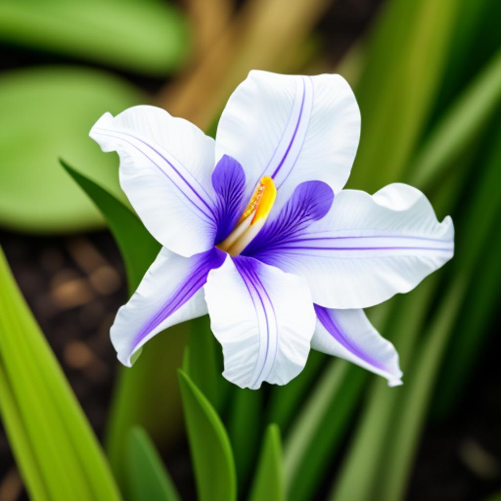 Una flor iris palida by @ai_generated