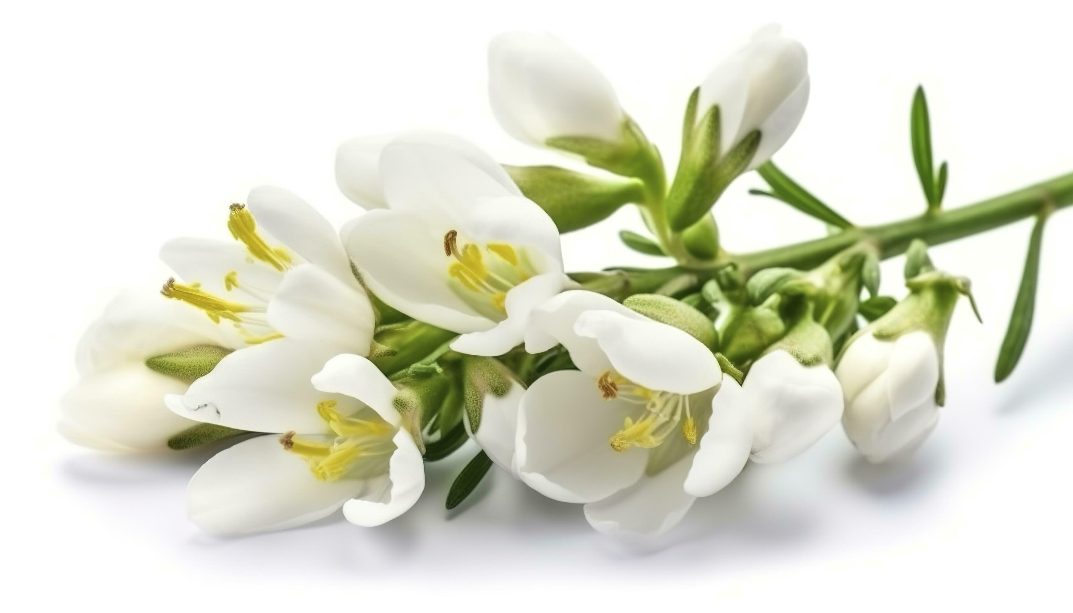 white flowers, generate ai Stock Free